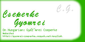 cseperke gyomrei business card